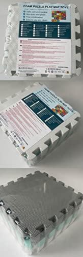 YIMINYUER 20 Tiles Baby Soft Puzzle Play Mats – 30x30x1cm EVA Foam Interlocking Floor Mats for Kids, Toddlers & Children