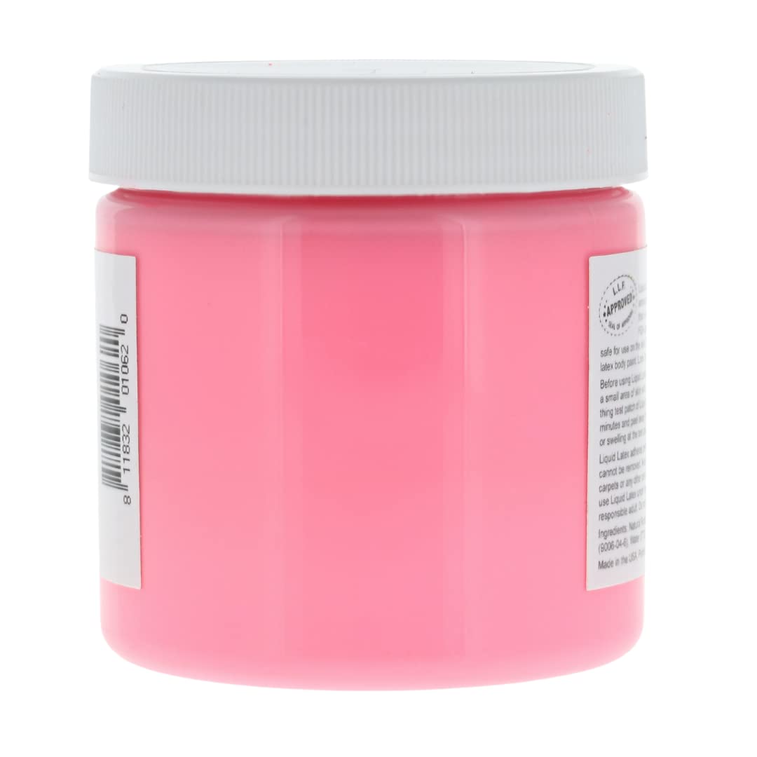 Fluorescent Pink 4 Oz - Liquid Latex Body Paint, Ammonia Free No Odor, Easy On and Off, Cosplay Makeup, Creates Professional Monster, Zombie Arts