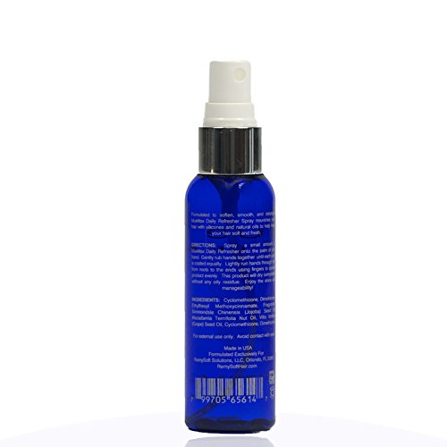 RemySoft blueMax Daily Refresher & Protective Silicone Serum Set - Safe for Hair Extensions, Weaves and Wigs - Salon Formula Leave-in Conditioner