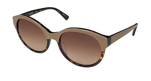 Isaac Mizrahi 30212 Womens/Ladies Cat Eye Full-rim Gradient Lenses Sunglasses/Shades (52-18-135, Beige/Tortoise)