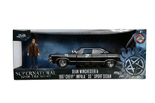 Supernatural 1:24 1967 Chevy Impala Die-cast Car w/Dean Winchester Die-cast Figure, Toys for Kids and Adults