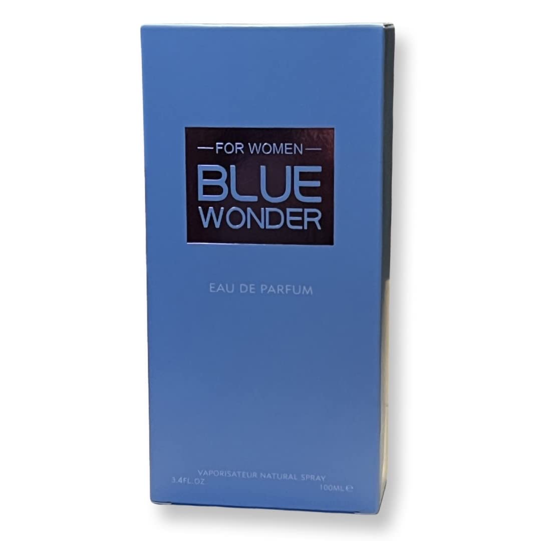United Scents BLUE WONDER For Women Eau de Parfum - Top Notes of Sicilian Lemon, Cedar, and Bluebell - 3.4 Fl Oz