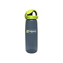 Nalgene On the Fly BPA-Free Water Bottle, Charcoal with Charcoal/Lime, 24 Oz