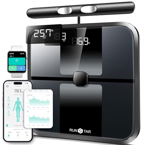 RunStar Scale for Body Weight and Fat, Full-Body Bathroom Scale with 8 Electrodes for BMI, Muscle Mass, High-Accuracy Body Composition Monitor…