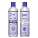 Jhirmack Silver Brightening Purple Shampoo and Conditioner Set for all types of silver, grey, and blonde hair
