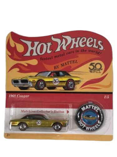 Hot Wheels 2018 50th Anniversary Redline Complete Set of 5 Diecast Vehicles with Collector Buttons