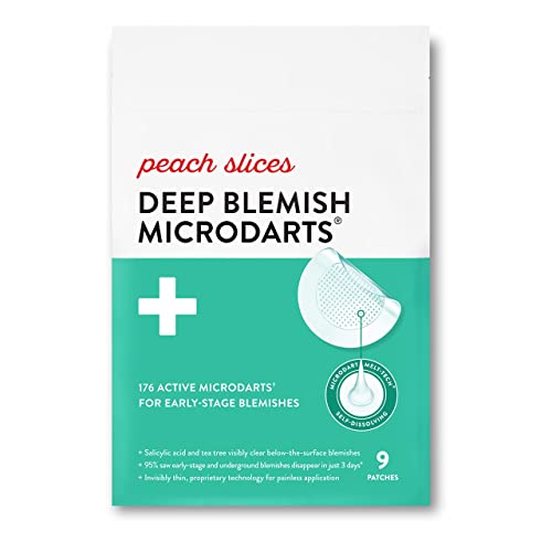 Peach Slices - Deep Blemish Microdarts (9 ct) - Early Stage Pimple Patches for Face - Salicylic Acid, Niacinamide, Hyaluronic Acid, Tea Tree Oil Beauty and Personal Care Peach Slices Default Title