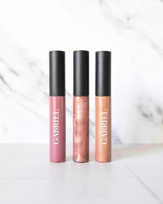 Gabriel Cosmetics Lip Gloss, Natural Lipgloss, Paraben Free, Vegan, Gluten-free,Cruelty-free, Non GMO, High performance and long lasting, Infused