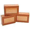 Baronessa Cali Tarocco Skin Cleanser Bar Soap with Exfoliate - Deep Moisturizing Olive Oil Soap with Sicilian Red Orange Extracts- 5.3 Ounces, Pack