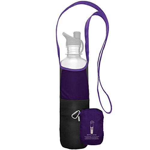 ChicoBag rePETe Water Bottle Sling w/Strap, Carabiner Clip, Built-In Pouch, & Convenient Pockets | Eco-Conscious | Perfect for Walks, Hikes, Outdoor