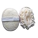 FOVOMA 2PCS Travel Body Natural Loofah Sponge,Mini Pink Loofah Travel Size, Eco Organic Loofah Sponge with Hand,Loofah Soft Sensitive Skin
