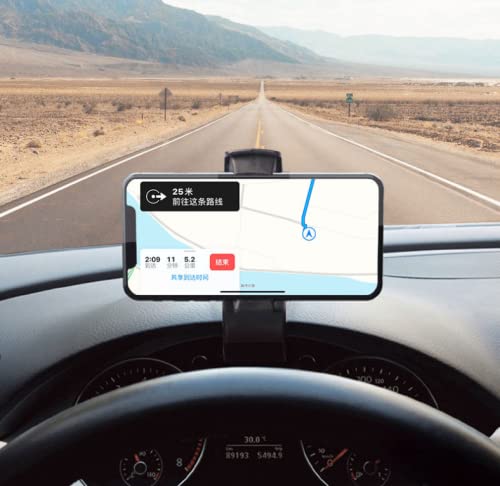 YOVECATHOU Car Dashboard Mount Holder Stand Clamp Cradle Clip for Cell Phone GPS Navigation Clip on Dash Phone Holder Durable Mount