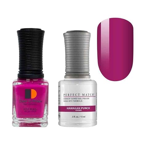 LeChat Perfect Match Summerlicious 2021 Gel Polish + Nail Lacquer - Hawaiian Punch #PMS282 - 0.5 oz Beauty & Personal Care LECHAT