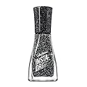 Sally Hansen Insta-Dri Nail Polish | Quick Dry, Long Lasting, Streak-Free Shine | Opaque, Glittery | 565 Powerslide | Black with White Glitter Nail