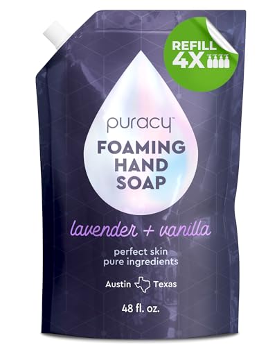Puracy Foaming Hand Soap Refill - Plant-Powered Natural Hand Soap As Seen on TikTok, Non-Toxic, Sulfate-Free Liquid Soap, Moisturizing Foam Handwash