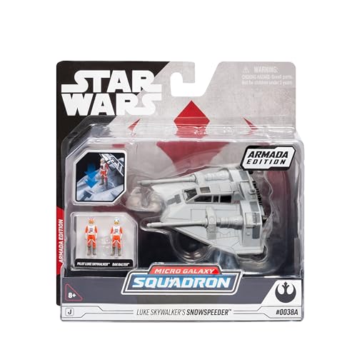 Star Wars Micro Galaxy Squadron Luke Skywalker’s Snowspeeder (Armada Edition) - 5-Inch Vehicle with Two 1-Inch Micro Figure Accessories
