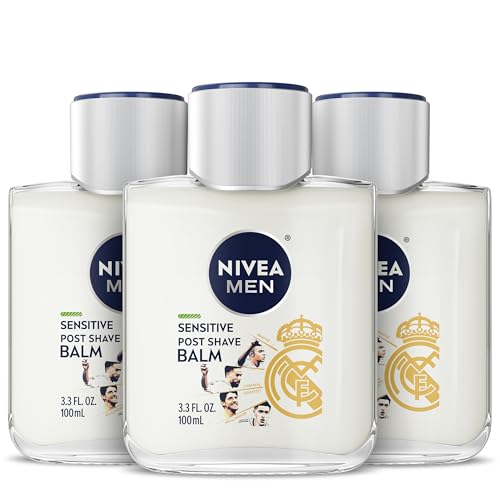 NIVEA MEN Real Madrid Limited Edition Design Sensitive Post Shave Balm, with VitaminPro Complex, Alcohol Free After Shave Balm for Men, 3.3 Fl Oz Beauty and Personal Care NIVEA MEN Default Title