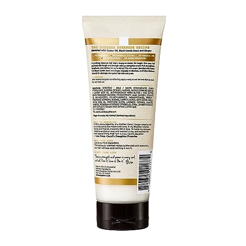Carol's Daughter Goddess Strength True Stretch Defining Hair Cream For Waves, Coils and Curls, Curl Defining Cream with Castor Oil, 6.8 Fl Oz