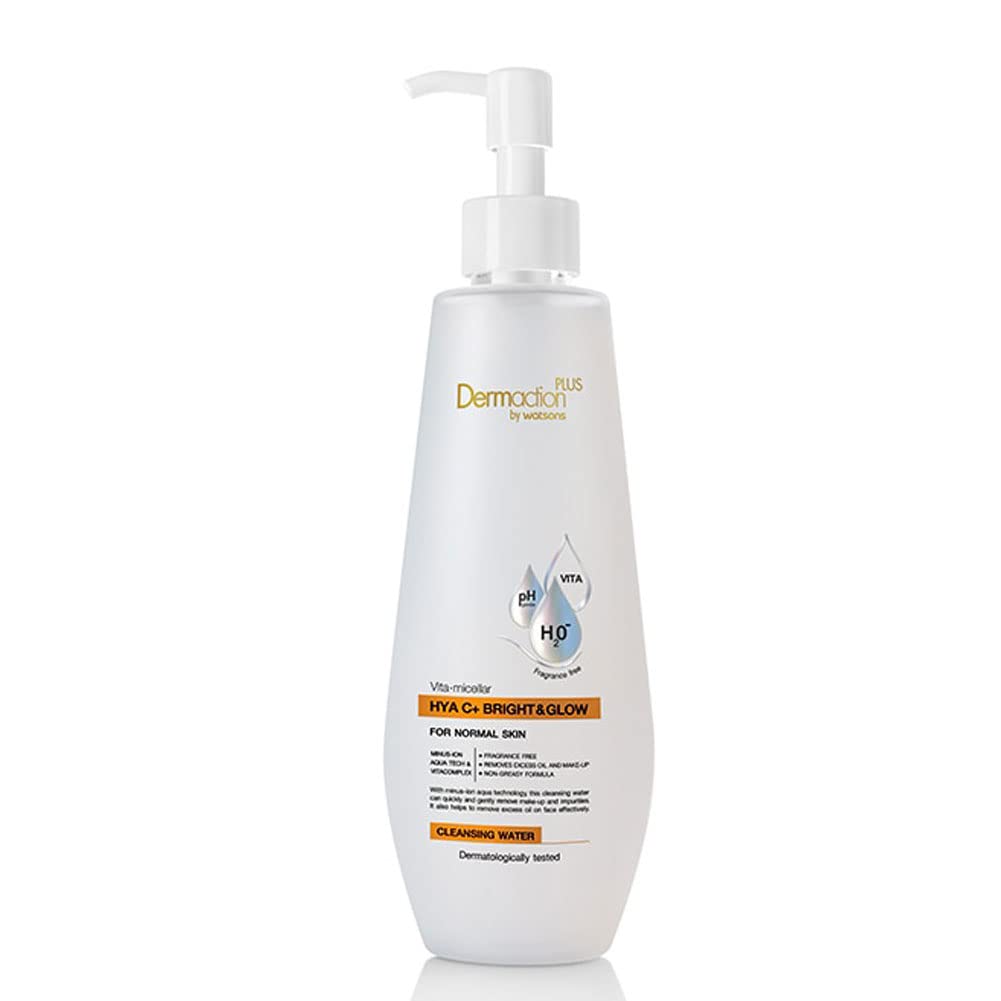 Dermaction Plus Vita-Micellar Hya C+ Bright Glow Cleansing Water 250 ml.