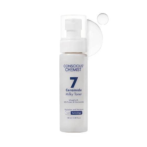 Conscious Chemist® Hydrating Milky Face Toner - 3.4 fl oz (100ml) | with 7 Ceramide Complex & Niacinamide | Soothes, Smooths & Strengthens Skin