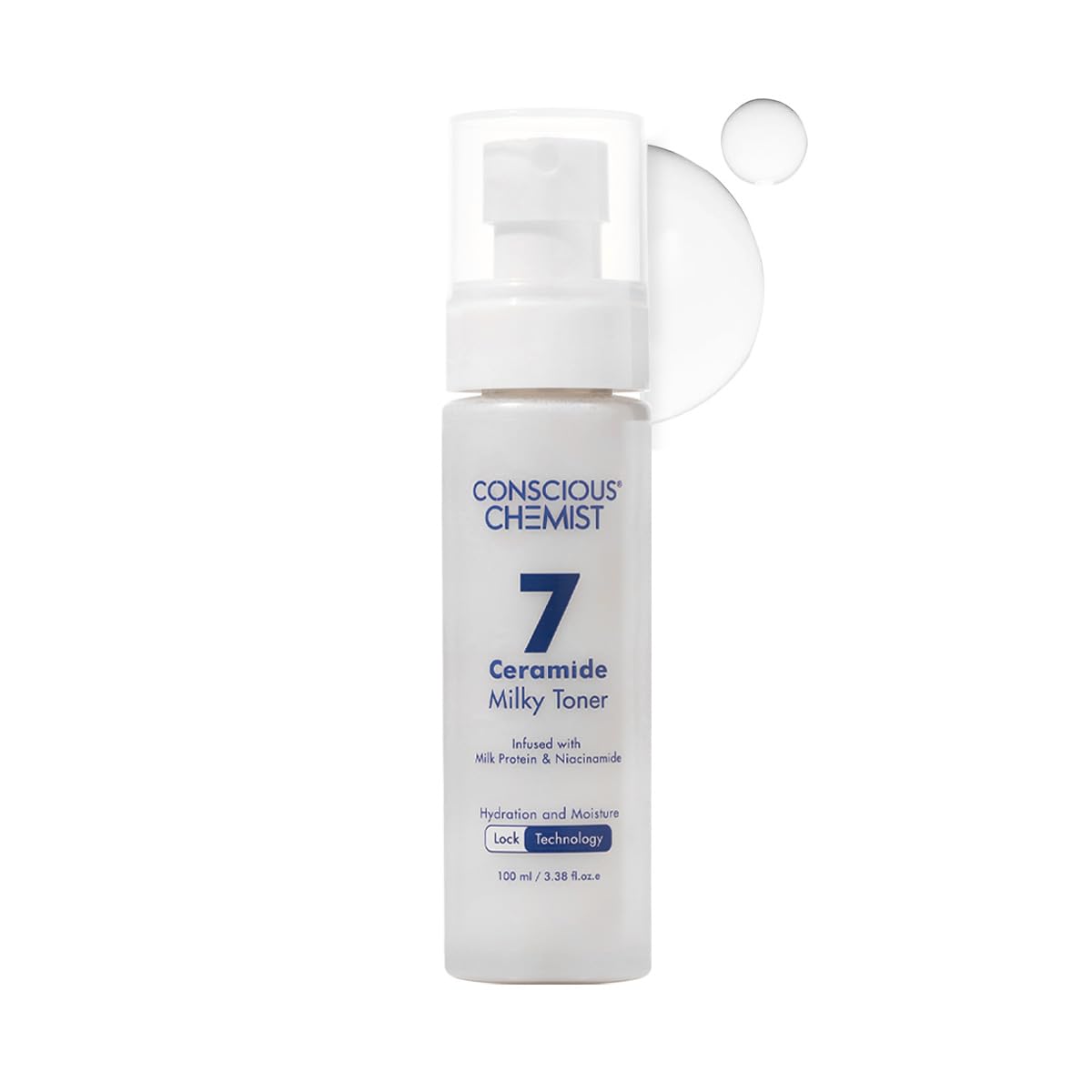 Conscious Chemist® Hydrating Milky Face Toner - 3.4 fl oz (100ml) | with 7 Ceramide Complex & Niacinamide | Soothes, Smooths & Strengthens Skin