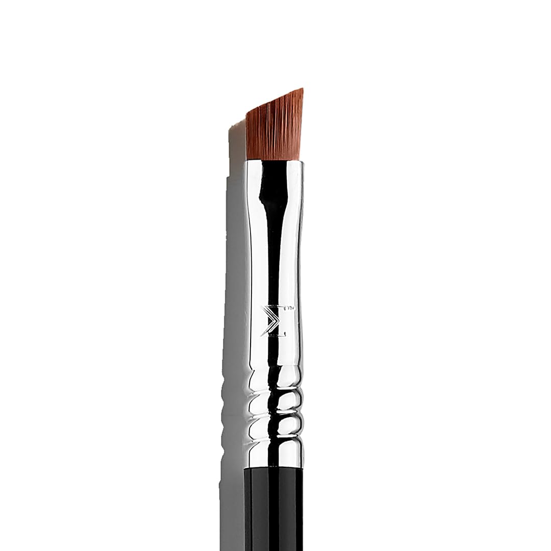 Sigma Beauty E65 Small Angle Brush - Use for Winged Eyes or Brow - Precision Angled Brush for Gel or Powder Products - Create Precise Lines & Strokes