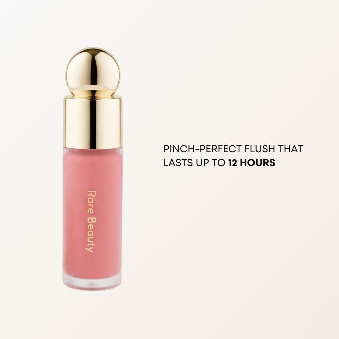 Rare Beauty Selena's Faves Mini Fragrance & Blush Set - EAU De Parfum Rollerball (.16 Fl Oz) and Liquid Blush in Happy (.25 Oz)