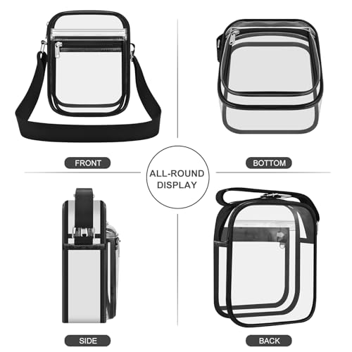 Clear Messenger Bag for Work & Business Travel for Men & Women,Stadium Approved