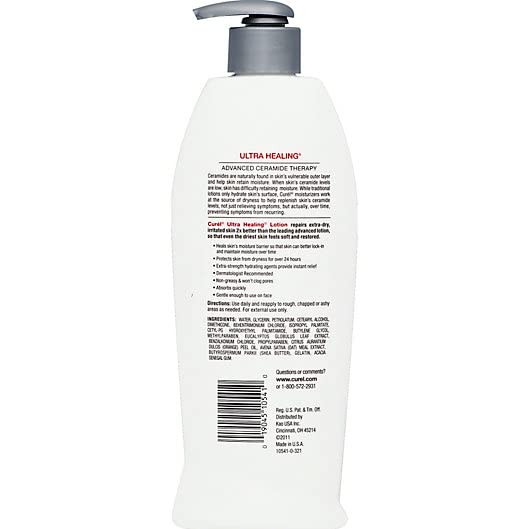 Curel Ultra Healing Lotion For Extra Dry Skin 13 oz ( Pack of 3)