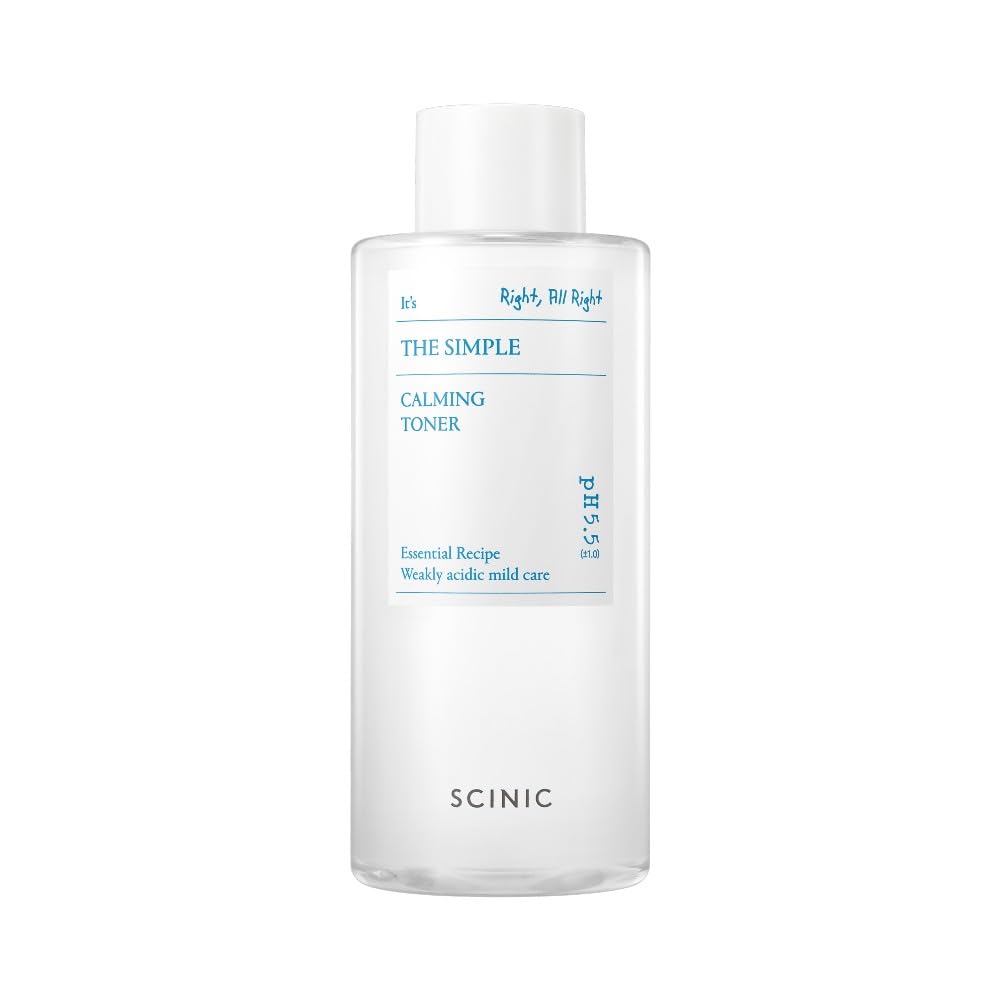 SCINIC The Simple Calming Toner 10.1 fl oz (300ml) | Vegan Face Astringent for Sensitive and Irritated Skin | Fresh Watery Texture | PH-Balanced Mild