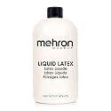 Mehron Makeup Liquid Latex | SFX Makeup | Halloween Latex Makeup | Latex Glue for Skin | Prosthetic Glue 16 fl oz (473 ml) ) (Clear) | Made in the USA