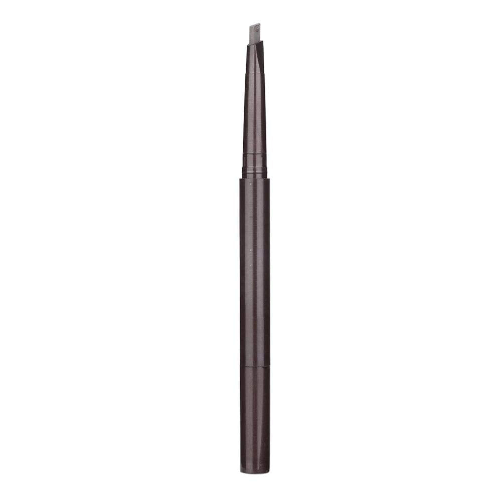 Grey Eyebrow Pen with Brush, Gray Automatic Double-Ended Eyebrow Make-Up Pencil, Angled Tip and Spoolie Brush(4# gray)