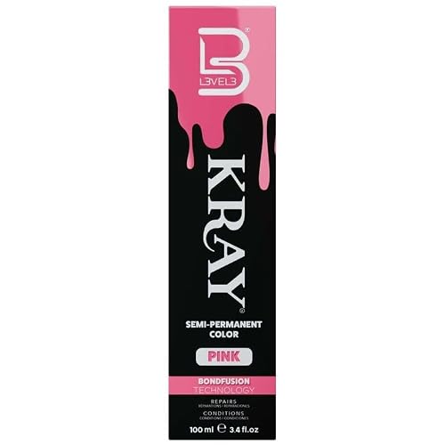 L3 - Level 3 Kray Semi Permanent Hair Color - Semi Permanent Hair Dye with Aloe Vera - Pink