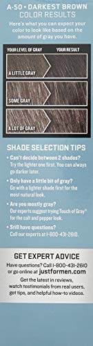 Just For Men Auto Stop Hair Color - Darkest Brown A-50 Just For Men Hair Color Men 1 Application (Pack of 5)5