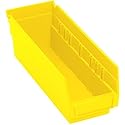 Quantum Storage Systems QSB101YL 36-Pack 4" Hanging Plastic Shelf Bin Storage Containers, 11-5/8" x 4-1/8" x 4" , Yellow