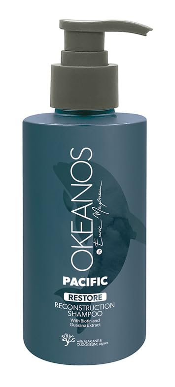 OKEANOS Restore Ritual Box, Professional Deep Reconstruction Hair Care Set with Shampoo, Mask, Repair Elixir, Bi-Phase Conditioner
