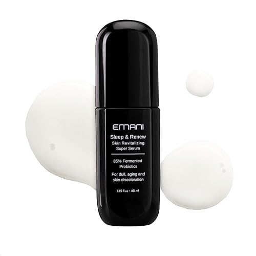Emani Sleep and Renew Face Serum With Anti Aging and Wrinkle Reducing Properties, Hydrating Serum Contains Fermented Probiotics for Dull and Aging