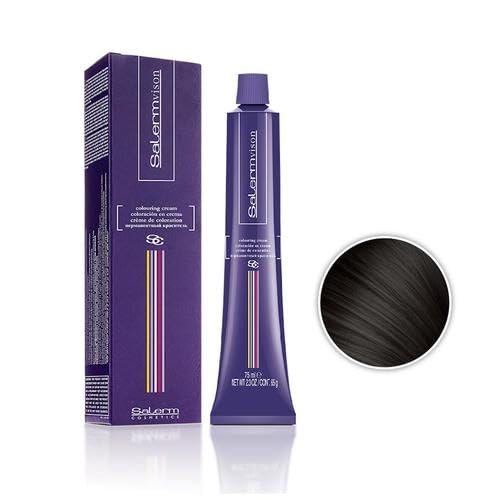 Salerm Cosmetics VISION Salermvision Permanent Cream Hair Color Dye (w/Sleek Steel Pin Rat Tail Comb) Haircolor Creme, Gray Coverage in 30 minutes