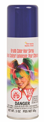 Rubies Blue Haircolor Costume Hairspray for Adults, Unisex 3 Ounces