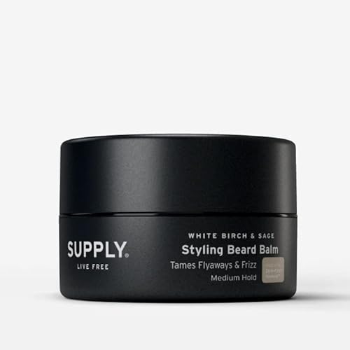 Supply Styling Beard Balm - Plant-Based Ingredients to Shape, Moisturize & Add Shine - Natural Care for a Fuller, Healthier Beard and Effortless Style