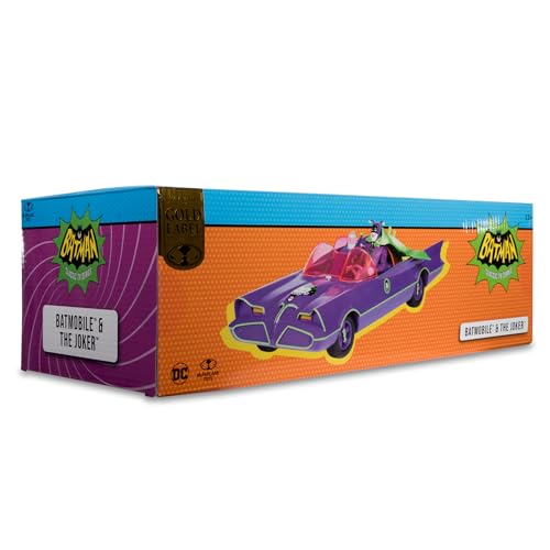 McFarlane Toys - DC Retro Batmobile & The Joker (Batman 66') 2pk, Gold Label, Amazon Exclusive