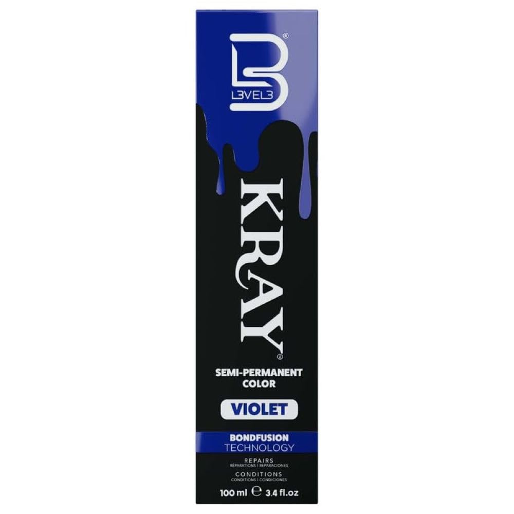 L3 - Level 3 Kray Semi Permanent Hair Color - Semi Permanent Hair Dye with Aloe Vera - Violet Beauty & Personal Care L3