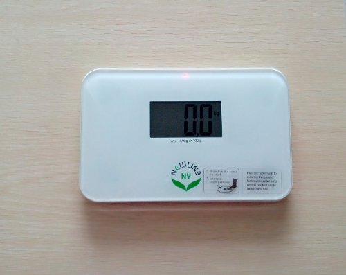 NewlineNY Auto Step On Super Mini Travel Bathroom Scale, 5.25" x 8.5" SBB0638SM: White