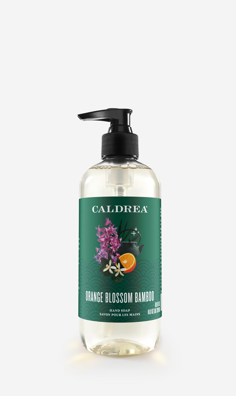 Caldrea Hand Wash Soap, Aloe Vera Gel, Olive Oil, Orange Peel and Ylang Ylang flower Essential Oils To Cleanse And Condition, Orange Blossom Bamboo Beauty & Personal Care Caldrea