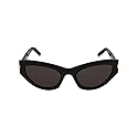 Saint Laurent Cat Eye Sunglasses Black Black Grey Luxury Eyewear Made In Italy Acetate Frame Designer Fashion for Everyday Luxury
