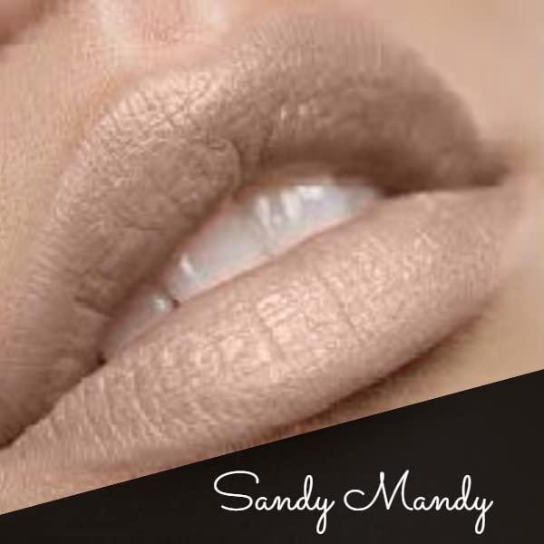 By The Clique Premium Matte Lip Kit | Beige Nude Liquid Lipstick and Liner Set | Sandy Mandy