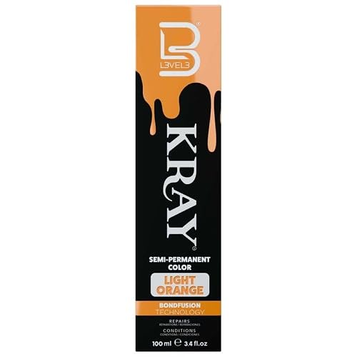 L3 - Level 3 Kray Semi Permanent Hair Color - Semi Permanent Hair Dye with Aloe Vera - Light Orange