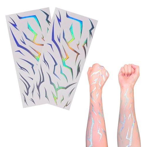 Vagilelf 50 Pieces K-Style Demon Mark Tattoos for Theme Party Decorations, 2 Sheets Dark Concept Makeup Stickers, Mystic Hunter Symbols for Anime Beauty and Personal Care Vagilelf Default Title