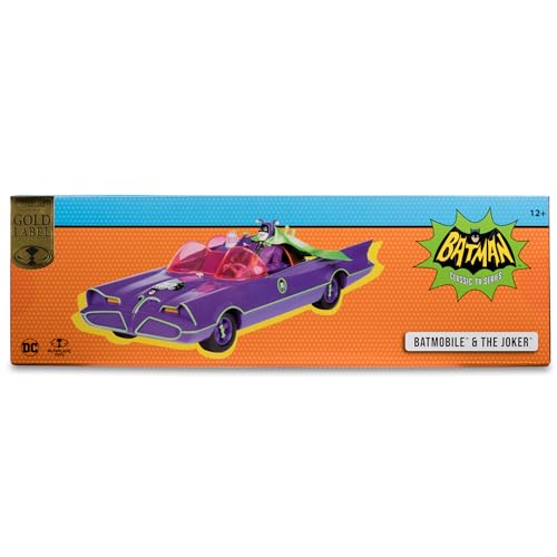 McFarlane Toys - DC Retro Batmobile & The Joker (Batman 66') 2pk, Gold Label, Amazon Exclusive