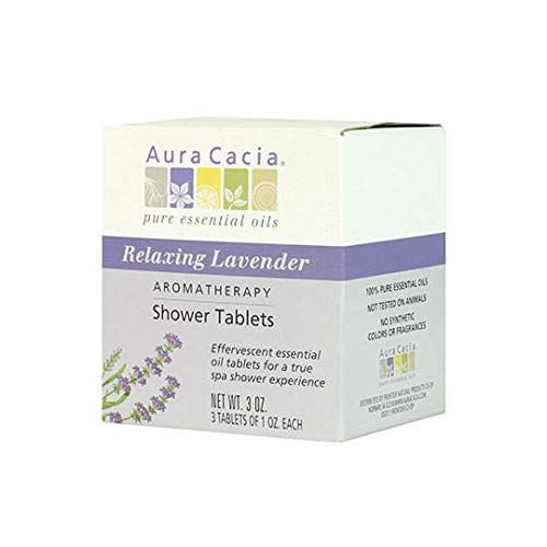Aura Cacia Aromatherapy Shower Tablets, Relaxing Lavender 3 ea (Pack of 12)